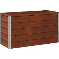 vidaXL Hochbeet im Garten Wetterfeststahl 100 x 40 x 55 cm Stahl