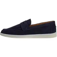 Hackett für Herren. HMS200148 Nubukleder-Schuhe Martins Saddle marineblau (41), Flach, Keine, Lässig