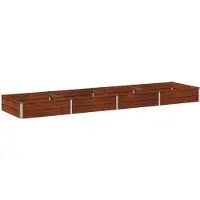 Syfax Hochbeet im Garten Wetterfeststahl 320 x 80 x 24 cm