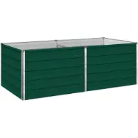 Syfax Hochbeet im Garten Grün 163 x 80 x 55 cm Verzinkter Stahl