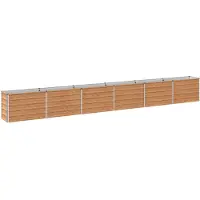 vidaXL Hochbeet im Garten Holz Braun 480 x 40 x 55 cm Stahl