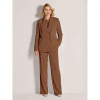 MADELEINE Jackenblazer "Cordblazer Moderner Businessblazer mit Reverskragen", Damen, Gr. 46, mandel, Modern, V-Ausschnitt, Blazer Jackenblazer, Cordoptik