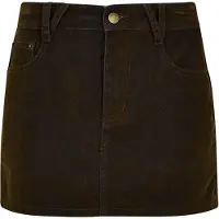 Apricot Minirock "Skort aus Samt-Denim", Damen, Gr. M, braun, Denim, , Modisch, normal, Röcke Minirock, mit Taschen