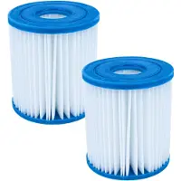 VHBW 2x Filterkartusche Ersatz für Intex 29007, Typ H für Swimmingpool, Filterpumpe - Wasserfilter Blau Weiß