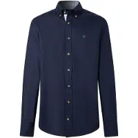 Hackett für Herren. HM3010855 Marineblaues Flanellhemd mit Multi-Trim (M), Lässig, Baumwolle, Langarm