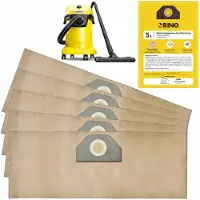 Rino & Pelle Rino WPRD3 Papier Staubsaugerbeutel für Kärcher WD3 (5 Stk.)