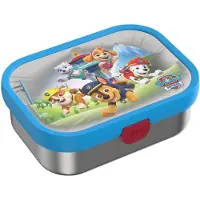 Mepal Lunchbox "Edelstahl-Brotdose mit Gabel Campus 18 x 13 cm", bunt (paw patrol pups), B:13,2cm H:6,1cm L:17,8cm, Lebensmittelaufbewahrungsbehälter, Lunchbox, Spülmaschinenfest