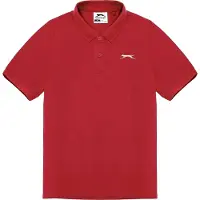 Slazenger - Poloshirt für Jungen, Polyester-Baumwollmischgewebe GT20350 (140) (Rot)