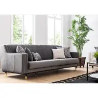 AEA Klassische Grau Sofa 3 Sitz Sofas Sitz Design Couch Dreisitzer Luxus Möbel Stil