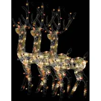 Syfax Rentier Weihnachtsdekoration Acryl 3 Stk. 128 cm Mehrfarbig