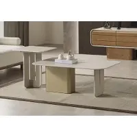 AEA Wohnzimmer Set 2tlg Couchtisch Tisch Beistelltisch Moderne Holzmöbel