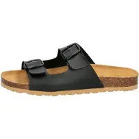 Lico Herren Bioline Man Mules Soft Pantoletten, Schwarz Helle Sohle, 45 EU