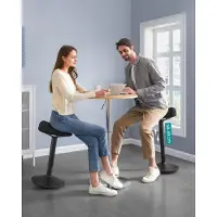 Songmics Arbeitshocker Activo in Schwarz - (B)36 x (H)(58-83) x (T)36 cm | Gr.: onesize
