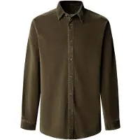 Pepe Jeans für Herren. PM3091440 Grünes Hemd River (XL), Lässig, Baumwolle, Langarm