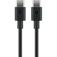 Goobay 20 Stück 66318 Essential USB-C Kabel, 1 Meter, Schwarz – Lade- und Synchronisationskabel, 60 W, 3 A, für Geräte mit USB-C Anschluss, schwarz
