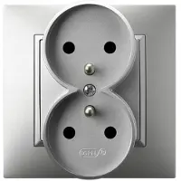 Ospel GP-2UZ/18, Silber, IP20, 16 A, 82 mm, 45 mm, 82 mm