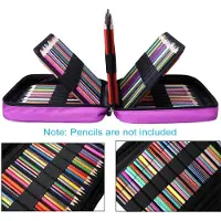 Merkloos Wasserdichtes Etui mit 72 Fächern für Buntstifte, lila, 29,5 x 21,6 x 8,6 cm