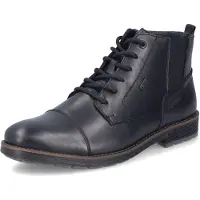 Rieker Herren Stiefeletten Schwarz Glattleder Größe: 46