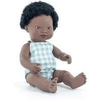 Miniland Puppe 38cm afrikanischer Junge anatomisch korrekt My Friend & Me