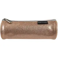 Exacompta Rundes Etui Glitter aus PolyurethanKunstleder mit Glitzer 22,5x8cm
