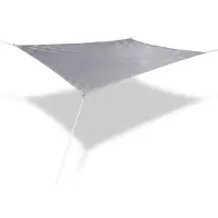 Nikcorp Sonnensegel Garten UV-Schutz Atmungsaktiv Grau 2x3 m