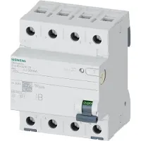 Siemens 5SV3644-4 FI-Schutzschalter, 4-polig, Typ B, kurzzeitverzögert, In: 40 A, 300 mA 5SV36444