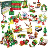 Merkloos Solidchoice – Adventskalender mit 24 Bauklötzen für Weihnachten
