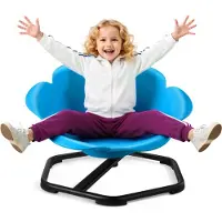 StarTech.com Kinderdrehstuhl - Sensorischer Drehstuhl zylinderförmig - Tragkraft 100 kg - Rutschfester Metallfuß - Fördert Gleichgewicht & Koordination - Verbessert Konzentration - Blau