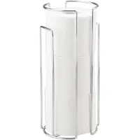 Wenko Toiletten-Ersatzrollenhalter "Wandhalter", grau (chromfarben), B:13,5cm H:32cm L:14cm, Stahl, Toilettenpapierhalter, Toiletten-Ersatzrollenhalter, Chrom, für 3 Rollen