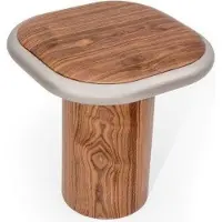 AEA Hellbrauner Wohnzimmer Beistelltisch Designer Holzgestell Couchtisch
