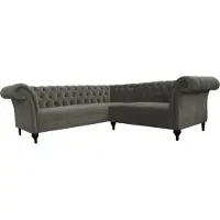 AEA Chesterfield Ecksofa Eckcouch Designer Sofa Couch Samt Ledersofa SLIII Sofa №97