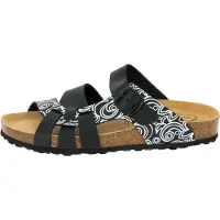 Lico Pantolette "Pantolette Bioline Lady Soft", Damen, Gr. 40, schwarz-weiß (schwarz), Synthetik, Schuhe Pantolette