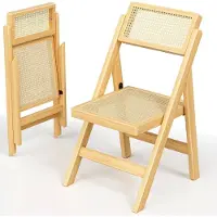 StarTech.com Faltbarer Rattanstuhl aus Holz - Gartenstuhl - Verstellbare Rückenlehne - Outdoor - Retro Vintage - Ohne Armlehnen - 1 Stück - Armeegrün