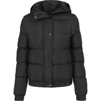 TB International GmbH Urban Classics Übergangsjacke Damen Ladies Hooded Puffer Jacket schwarz 3XL