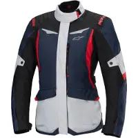 Alpinestars Stella ST-1 wasserdichte Damen Motorrad Textiljacke, schwarz/blau/rot, S