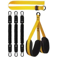 INF 3-Band Klimmzug-Hilfe Set, Widerstandsbänder Nylon Latex Polyester Gelb