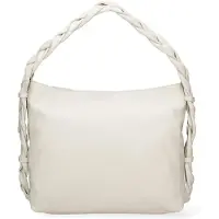 Gave Lux Umbria Damen-Schultertasche aus echtem Sauvage-Leder mit verstellbarem Lederriemen Beige UNICA 31x26x12 cm