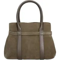 Gave Lux Damenhandtasche aus Wildleder Cognac elegant UNICA 28x20x13 cm