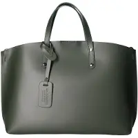 Gave Lux Lumena Schultertasche aus echtem Leder 48x31 cm Taupe Mediun UNICA