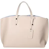 Gave Lux Lumena Schultertasche aus echtem Leder 48x31 cm Taupe Mediun UNICA