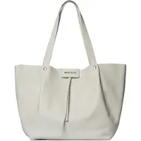 Marc Ellis Damenhandtasche aus echtem Leder Magnetverschluss Italy Gray and Silver UNICA 28x28.5x11 cm LAURA_DO-PURITAN_GREY-SILVER