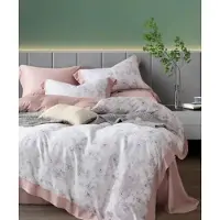 Tollzwood Bettwäsche-Set HQ-Lyocell 300TC – Rosa (200×200 + Flat Sheet 240×260 + 2× Kissen 40×80)