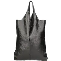 Gave Lux Argenta Style Schultertasche Damen Laminiertes Leder Lamé Italy Iron UNICA 38x44x3 cm