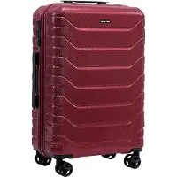 Markenlos Wings Crake Mittel Koffer 24“, Reisegepäck für Flugreisen, 4 Lenkrollen aus 100% Polycarbonat, Rot