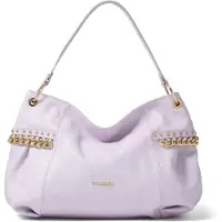 Braccialini Damenschultertasche Lila aus echtem Leder mit goldener Kettenverzierung Orchid UNICA 47x33x14 cm B16983-LILLA