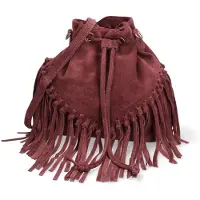 Gave Lux Umbria Plus Wildledertasche Damen Handgefertigt Italy Testa di Moro UNICA 25x22x13 cm