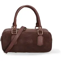 Gave Lux Handtasche Wildleder Seraphina Elite Italy Testa di Moro UNICA 27x12x10 cm