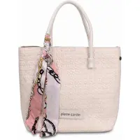 Pierre Cardin Aveline Lux Handtasche aus Vegan Leather Dunkelbeige von Bianco UNICA 24x20x9.5 cm 24021long23 Bianco