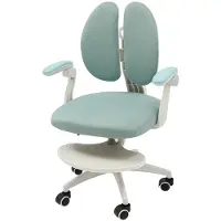 StarTech.com Ergonomischer Kinderstuhl - Schreibtischstuhl - Höhenverstellbar - Doppelte Rückenlehne - Mit Fußstütze und Armlehnen - Drehbar - Gepolsterter Sitz bis 100 kg - Smaragdgrün