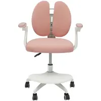 StarTech.com Verstellbarer Kinderschreibtischstuhl - Ergonomischer Drehstuhl - 5 Rollen - Fußstütze - Gepolsterter Sitz - Mit Armlehnen - Rosa